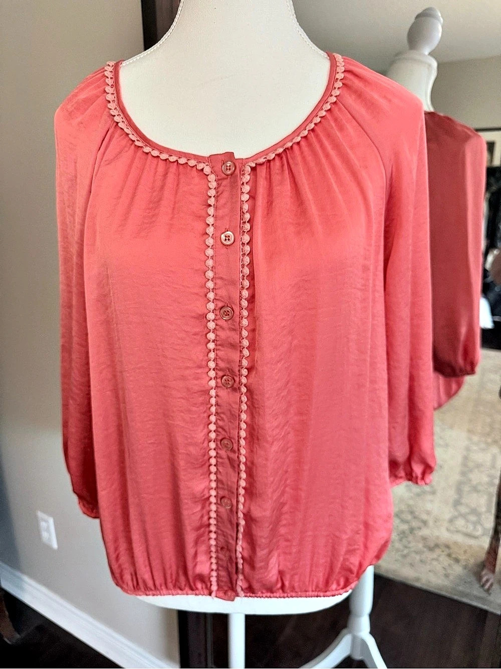 Pink Long Sleeve Blouse